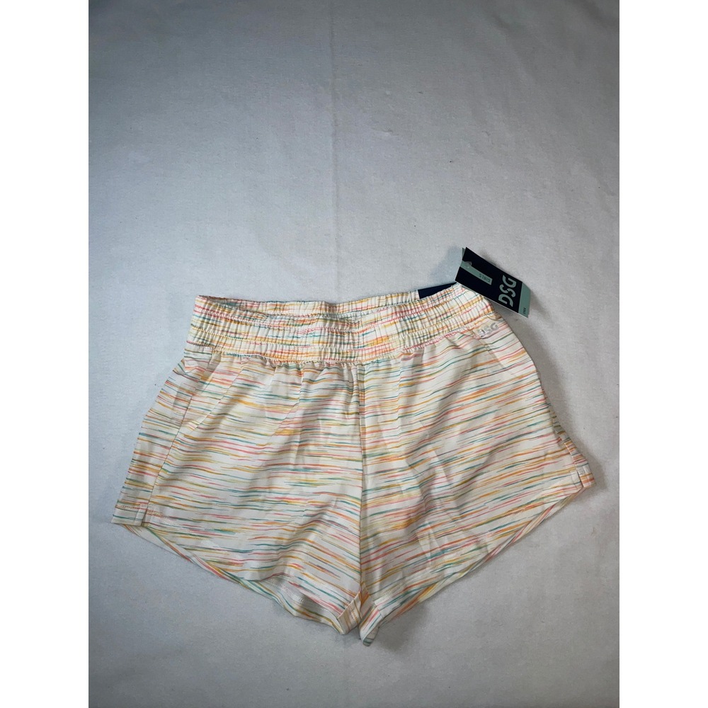 DSG Girls Mid-Rise Stride Shorts Multi-Color Space Dye Size Medium 10-12 NWT